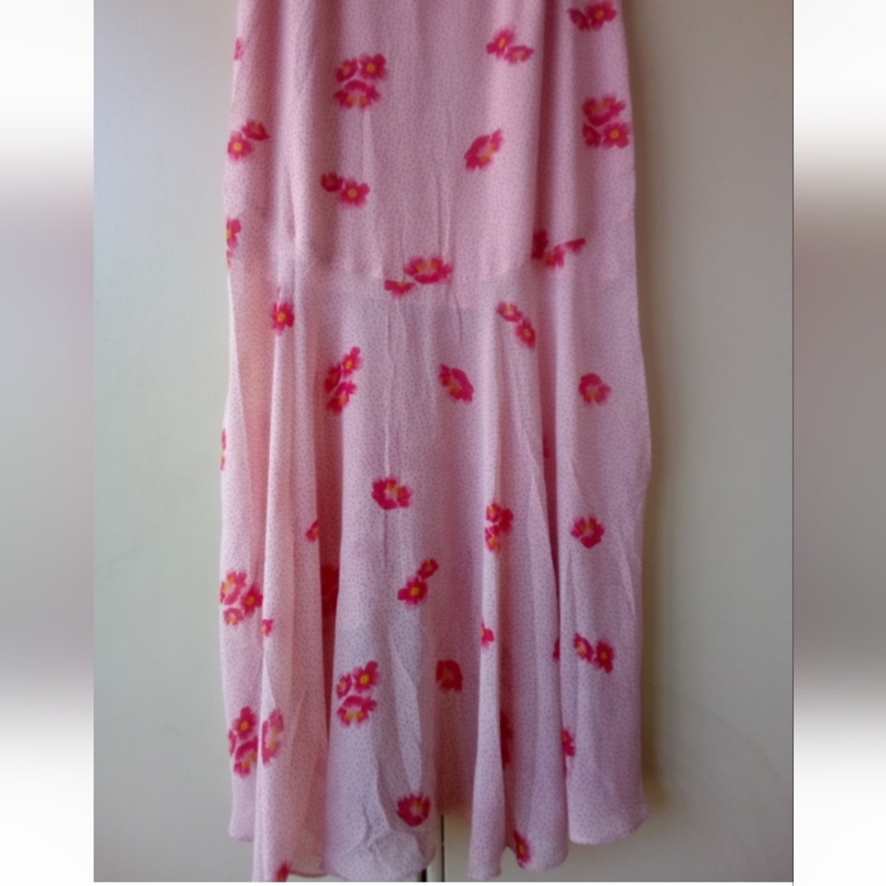 SugarLips Asymmetrical Pink Floral Ruffle Layered Skirt MEDIUM NEW - Picture 14 of 16